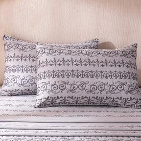 Ornamental Elegance Arablle 100% Cotton Bedsheet with Pillow Case Purple