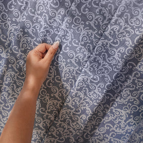 Ornamental Elegance Splendid 100% Cotton Bedsheet with Pillow Case Blue
