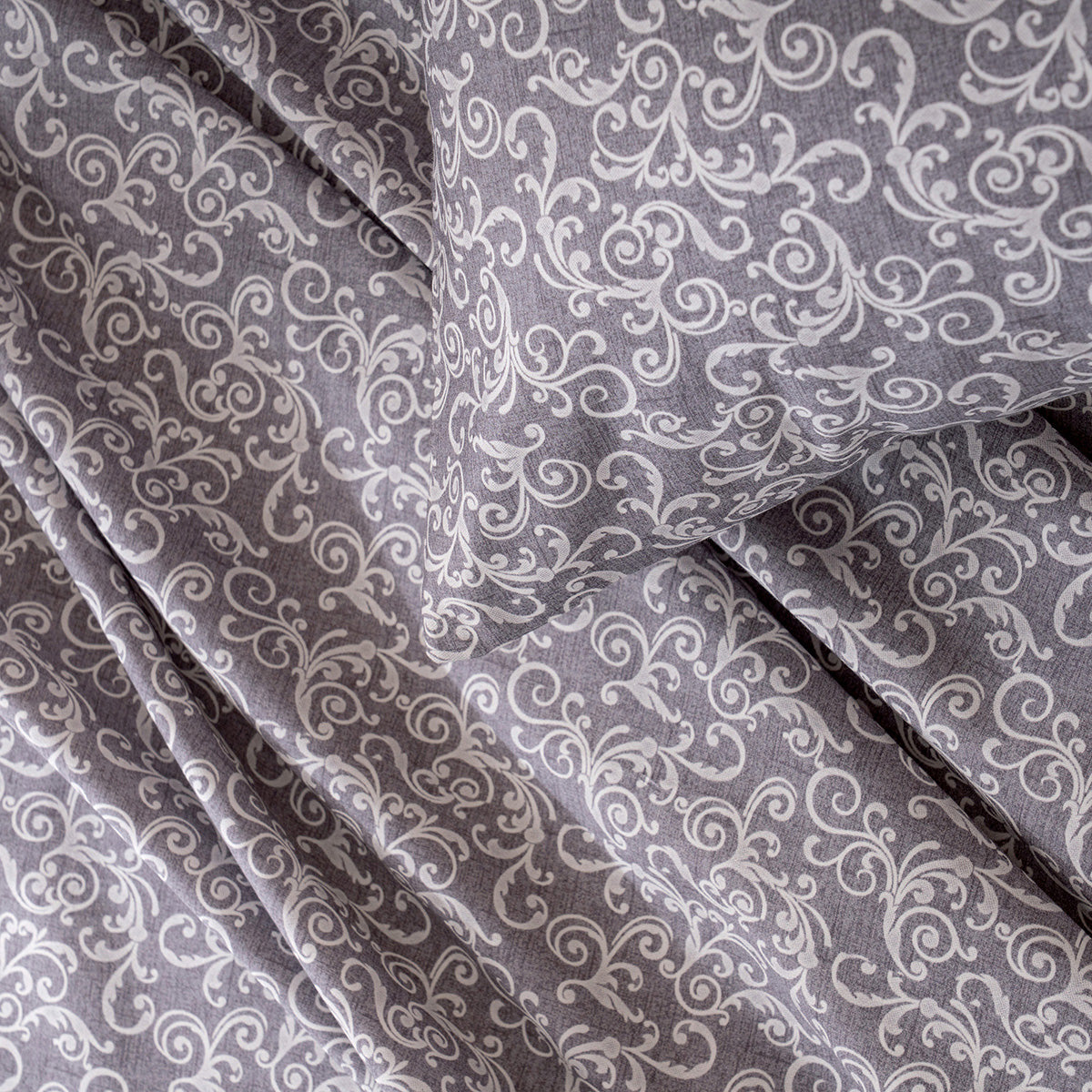 Ornamental Elegance Splendid 100% Cotton Bedsheet with Pillow Case Purple