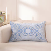 Ornamental Elegance Aurelian Cushion Cover Blue