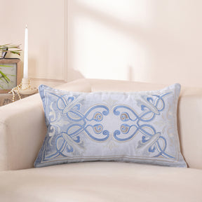 Ornamental Elegance Aurelian Cushion Cover Blue