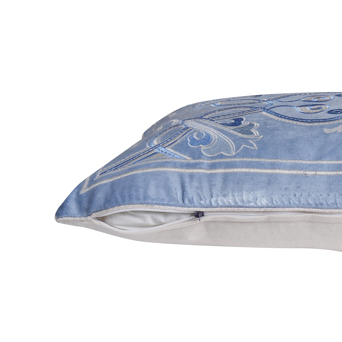 Ornamental Elegance Aurelian Cushion Cover Blue