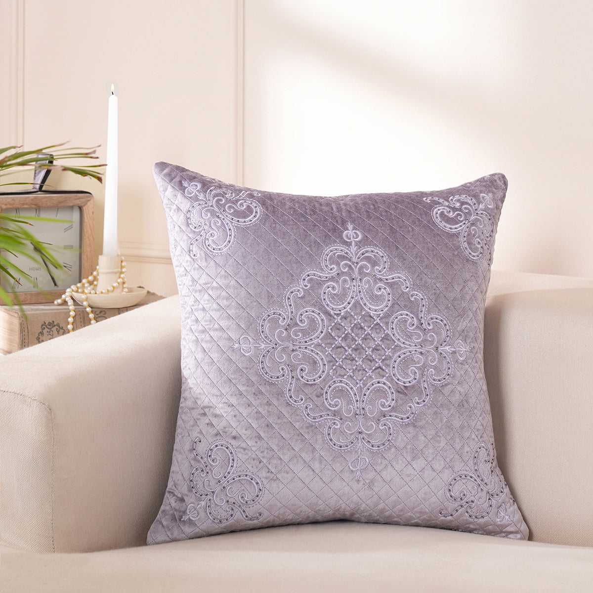 Ornamental Elegance Amelie Cushion Cover Purple