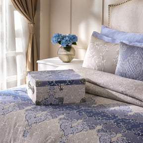 Ornamental Elegance Coronet 8Pcs Duvet Cover Set Blue