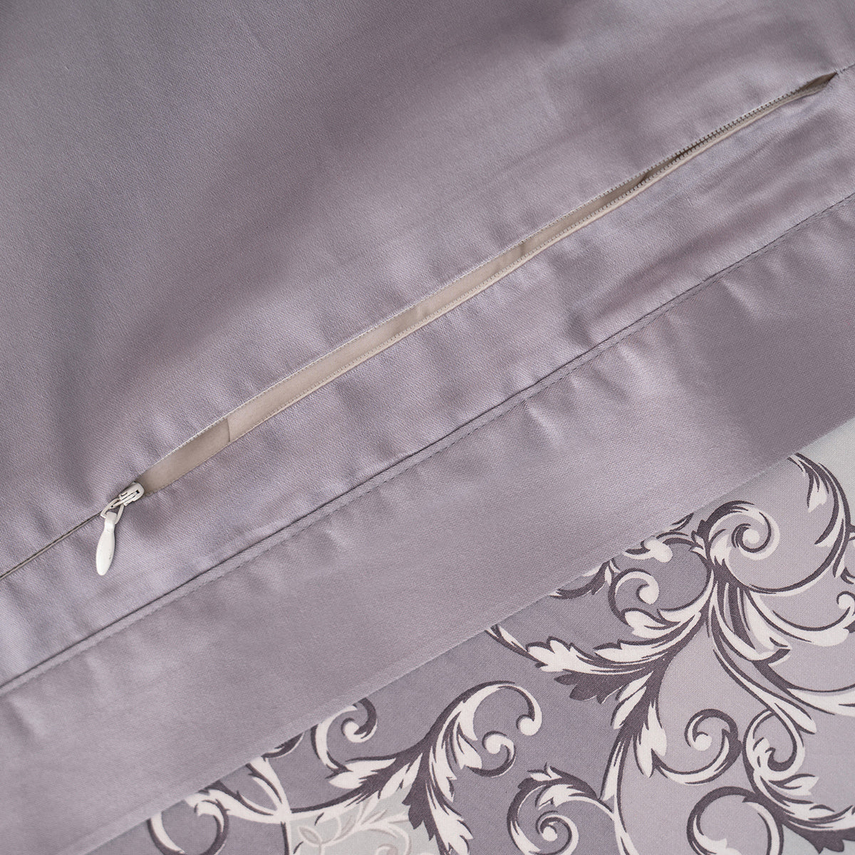 Ornamental Elegance Coronet 100% Cotton Duvet Cover with Pillow Case Purple