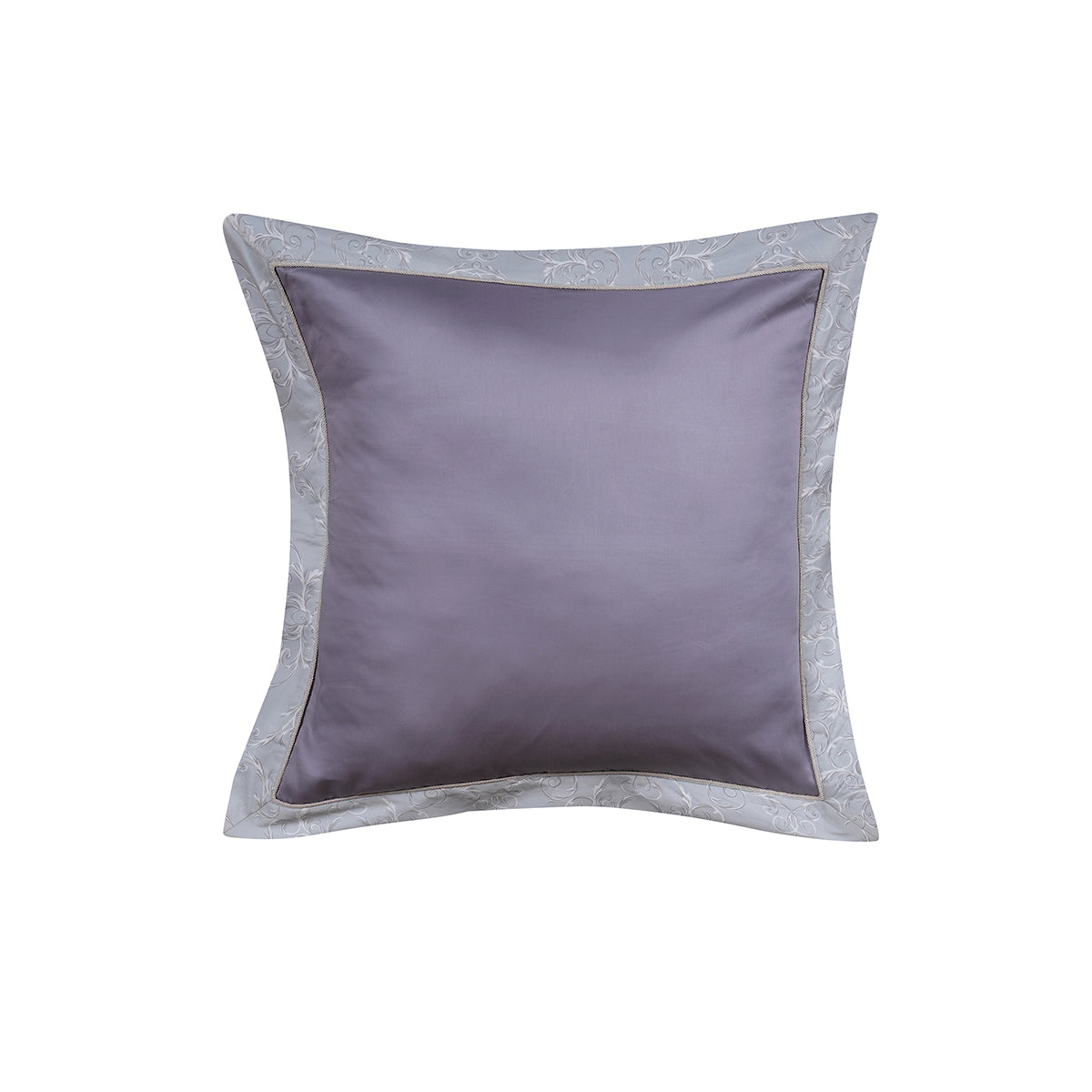 Ornamental Elegance Coronet 100% Cotton Pillow Case Euro Set Purple