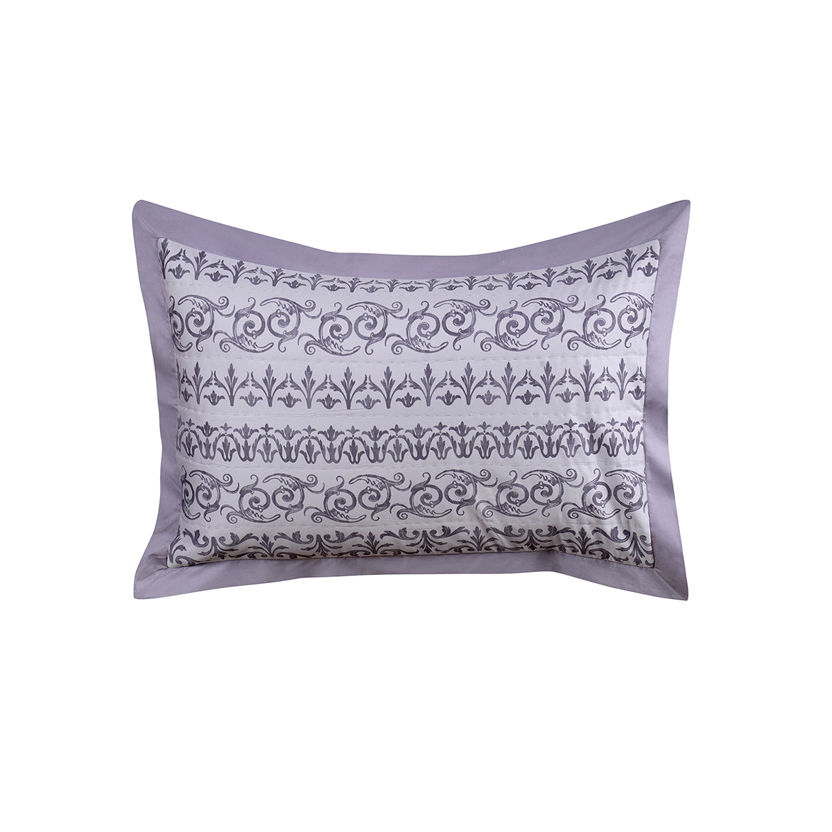 Ornamental Elegance Arabelle Fabric-100% Cotton, Filling-100% Polyester Pillow Sham Set Purple