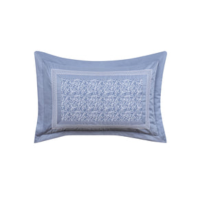 Ornamental Elegance Splendid Fabric-100% Cotton, Filling-100% Polyester Pillow Sham Set Blue
