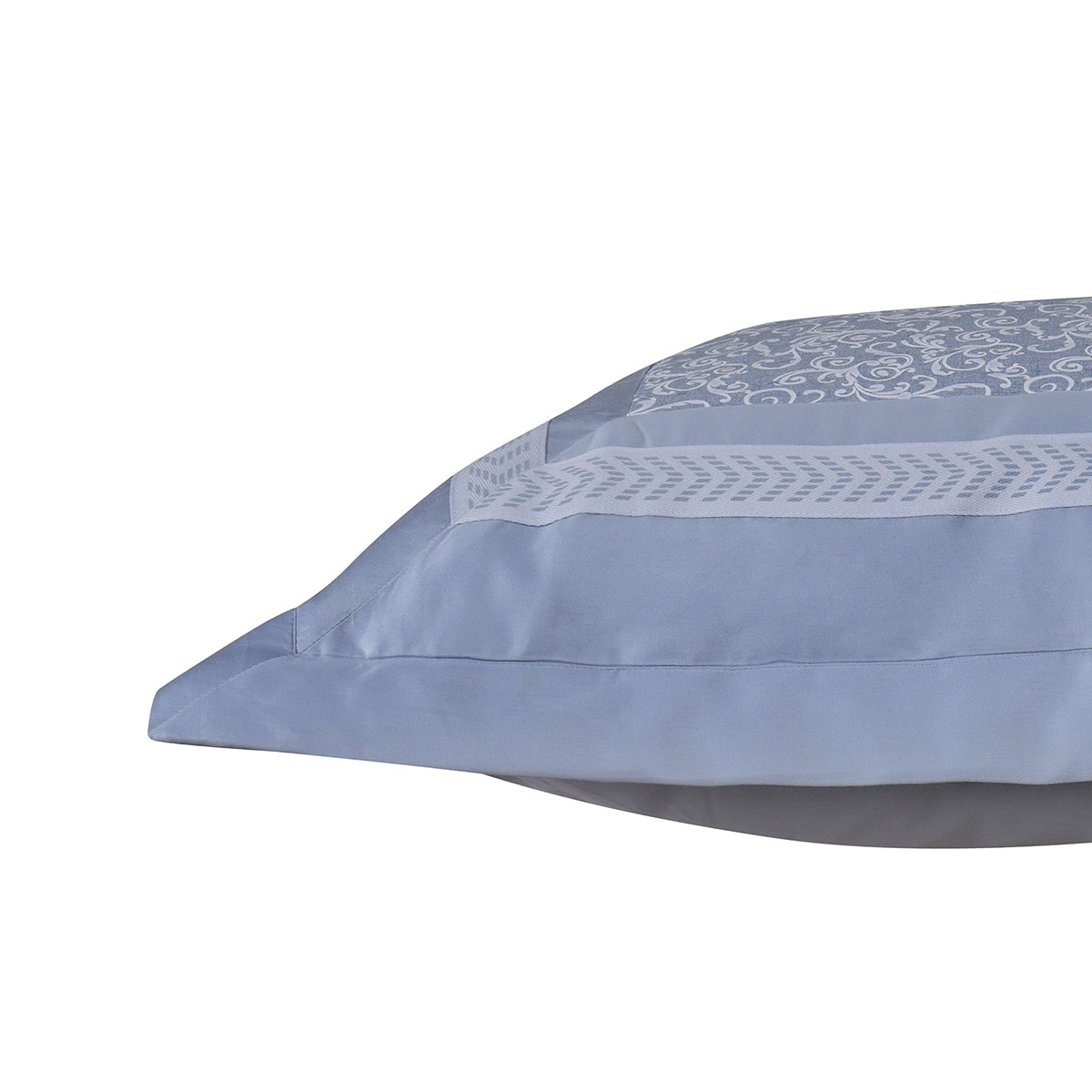 Ornamental Elegance Splendid Fabric-100% Cotton, Filling-100% Polyester Pillow Sham Set Blue