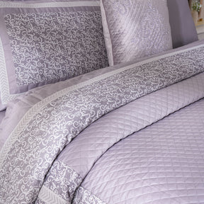Ornamental Elegance Splendid Quilt/Quilted Bed Cover Purple