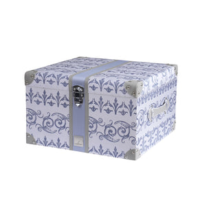 Ornamental Elegance Arabelle 100% Cotton 8Pcs Quilt/Qulited Bed Cover Set Blue