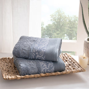 Selene Embroidery Machine 100% Cotton Towel Blue