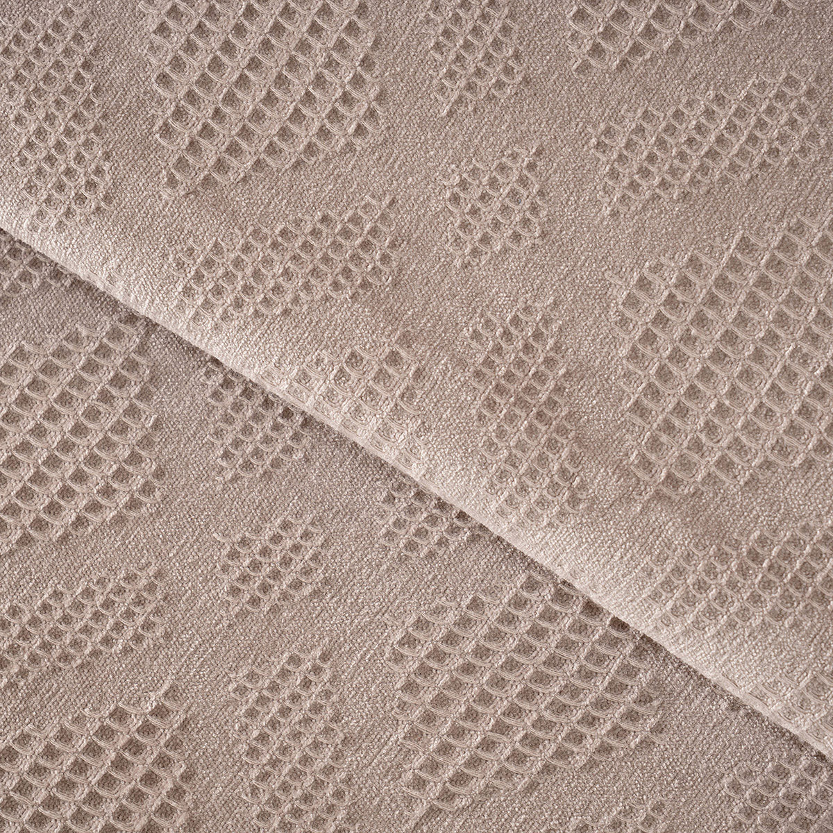 Ornamental Elegance Flip Flop Self Texture Beige Bed Cover/Bed Spread