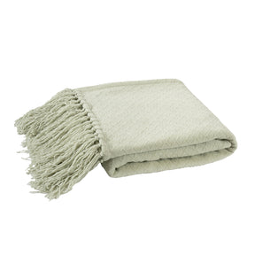 Blaize 100% Cotton Solid Weave Green 1Pc Throw