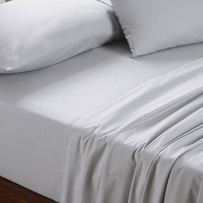 Slumber Plain Easy Care Percale 100% Cotton Tracing Grey Crisp Bed Sheet