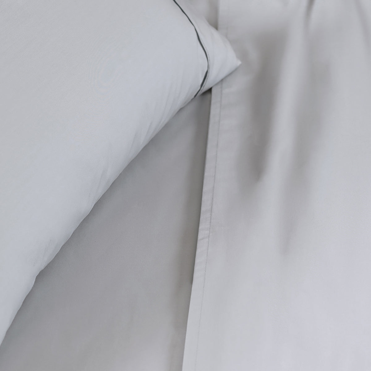 Slumber Plain Easy Care Percale 100% Cotton Tracing Grey Crisp Bed Sheet