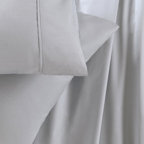 Slumber Plain Easy Care Percale 100% Cotton Tracing Grey Crisp Bed Sheet