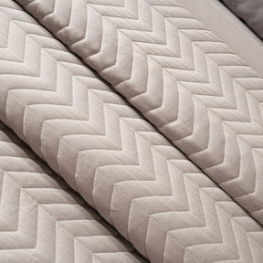 Colorart Penelope AC Quilt Set/Quilted Bed Cover Set/Comforter Flint Grey