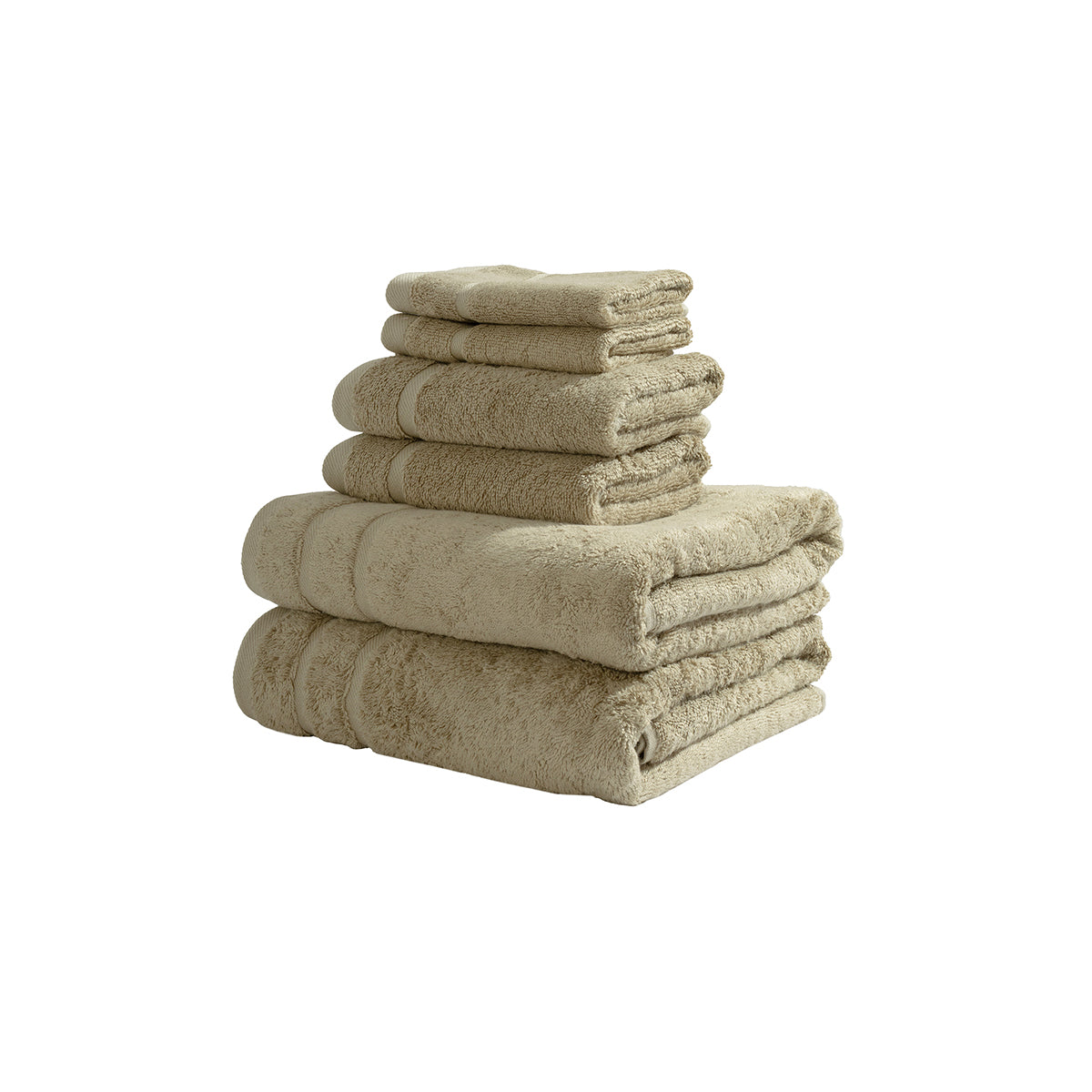 Bamboo 6PC Towel Set Extra Luxury and Super Softness with anti lint treatment Serene Haven Amor Green