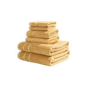 Bamboo 6PC Towel Set Extra Luxury and Super Softness with anti lint treatment Serene Haven Amor Yellow