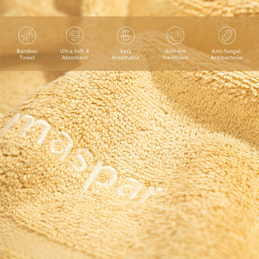 Bamboo 6PC Towel Set Extra Luxury and Super Softness with anti lint treatment Serene Haven Amor Yellow