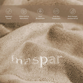 Bamboo 6PC Towel Set Extra Luxury and Super Softness with anti lint treatment Serene Haven Amor Off White