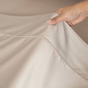 100% Tencel™ Solid Bedsheet with Pillow Case Serene Haven Noemi Neutral