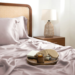 100% Tencel™ Solid Bedsheet with Pillow Case Serene Haven Noemi Pink