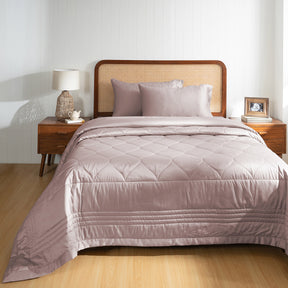 Fabric 100% Tencel™ Super Soft Quilt/Quilted Bed Cover Serene Haven Noemi Pink