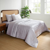 Fabric 100% Tencel™ Super Soft Quilt/Quilted Bed Cover Serene Haven Noemi Blue