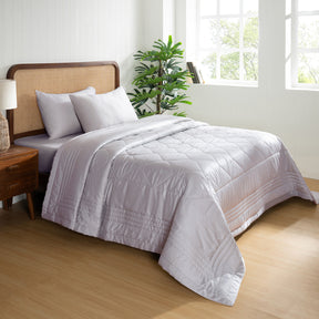 Fabric 100% Tencel™ Super Soft Quilt/Quilted Bed Cover Serene Haven Noemi Blue