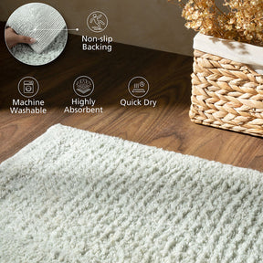 100% Tencel™ Luxurious soft and highly absorbent Bath Mat Ecolux Serene Haven Green