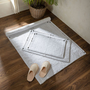 100% Tencel™ Luxurious soft and highly absorbent Bath Mat Ecolux Serene Haven White