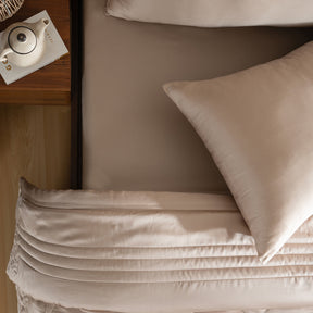 Fabric 100% Tencel™ Super Soft Quilt/Quilted Bed Cover Serene Haven Noemi Neutral