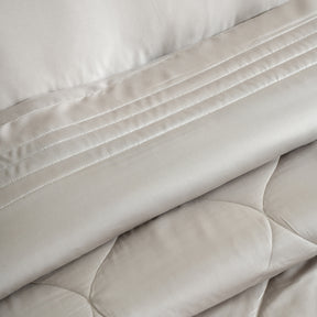 Fabric 100% Tencel™ Super Soft Quilt/Quilted Bed Cover Serene Haven Noemi Grey