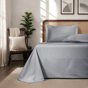 Bedsheet with Pillow Case Habitat 100% Cotton Jacquard Grey