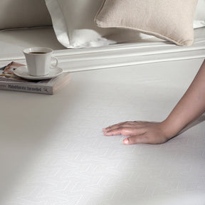 Bedsheet with Pillow Case Habitat 100% Cotton Jacquard Vanilla