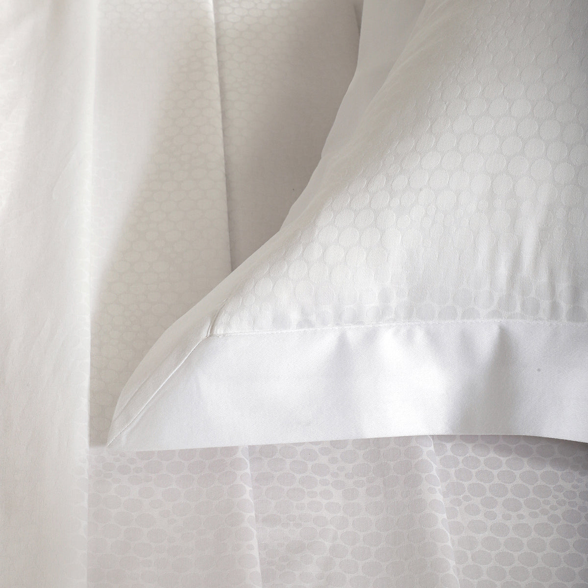 Bedsheet with Pillow Case Setai 100% Cotton Jacquard White