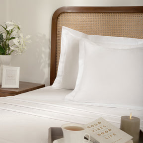 Bedsheet with Pillow Case Setai 100% Cotton Jacquard White