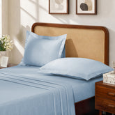 Bedsheet with Pillow Case Setai 100% Cotton Jacquard Blue
