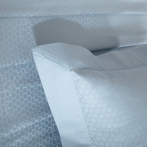 Bedsheet with Pillow Case Setai 100% Cotton Jacquard Blue