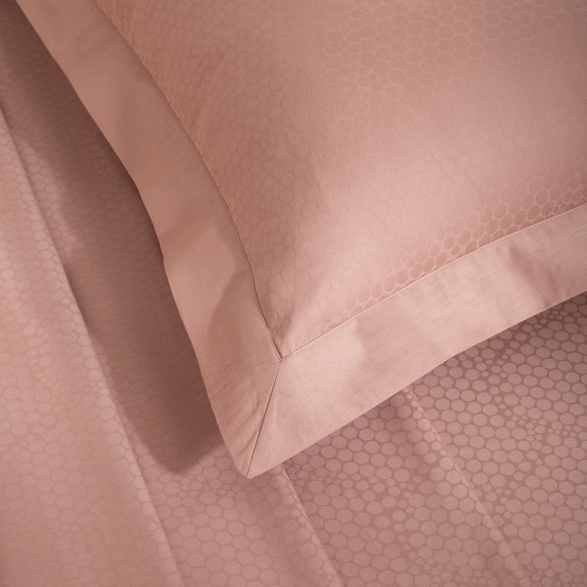 Bedsheet with Pillow Case Setai 100% Cotton Jacquard Blush
