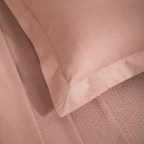 Bedsheet with Pillow Case Setai 100% Cotton Jacquard Blush