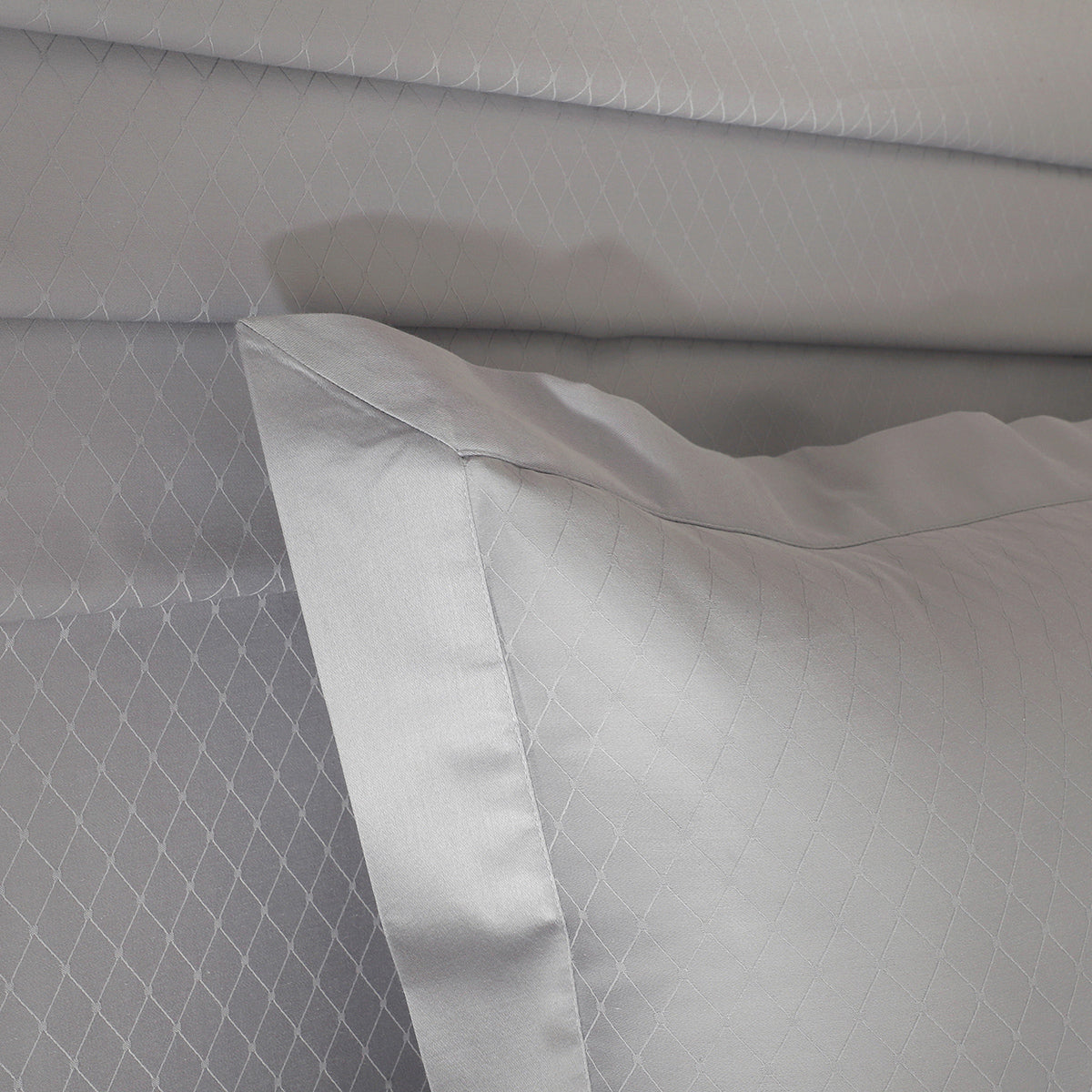 Bedsheet with Pillow Case Fretwork 100% Cotton Jacquard Grey