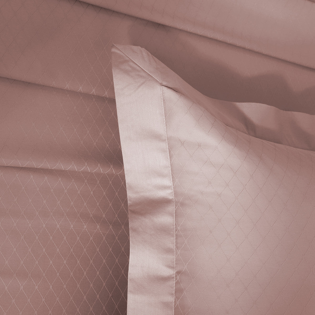 Bedsheet with Pillow Case Fretwork 100% Cotton Jacquard Blush
