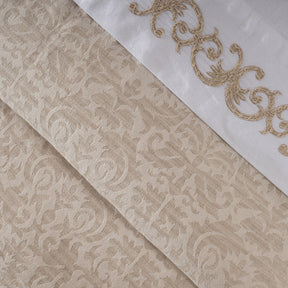 Luxe Elegance Twist Damask 10 Pcs Quilt Set Silver Grey
