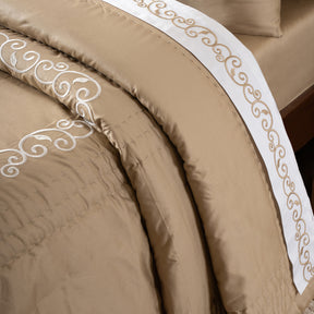 Luxe Elegance Arabesque Style 10 Pcs Quilt Set Safari
