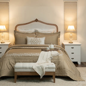 Luxe Elegance Arabesque Style 10 Pcs Quilt Set Safari