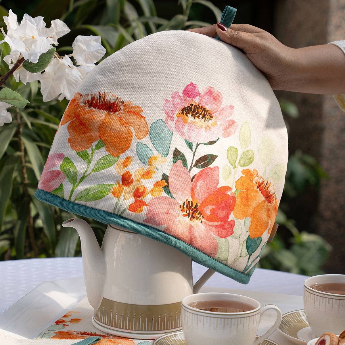 Tea Cozy Set Blossom Sea Green