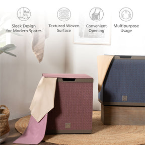 Laundry Basket Nostalgic Rose 35.5X35.5X40.5CM Calenthe